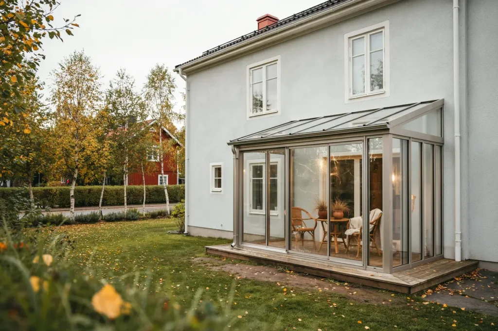 dr mmer du om ett uterum s skapar du en inglasad veranda som f rl nger s songen hemma